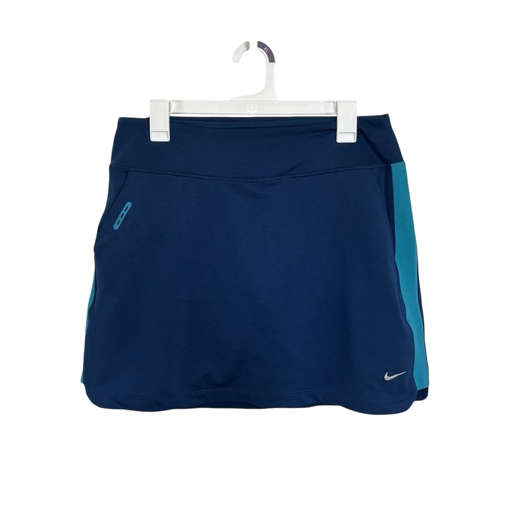 Nike Golf Tour Performance Dri-Fit Blue Golf Skort M Pickleball Tennis Pockets